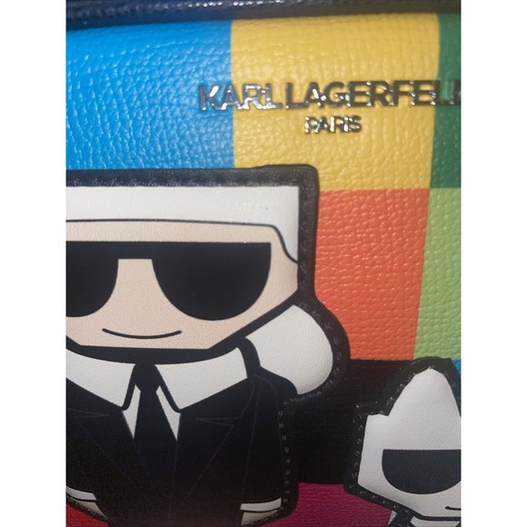 Karl Lagerfeld Paris Maybelle Multicolor Crossbody Camera Bag Handbag NWT $178 - Picture 8 of 12